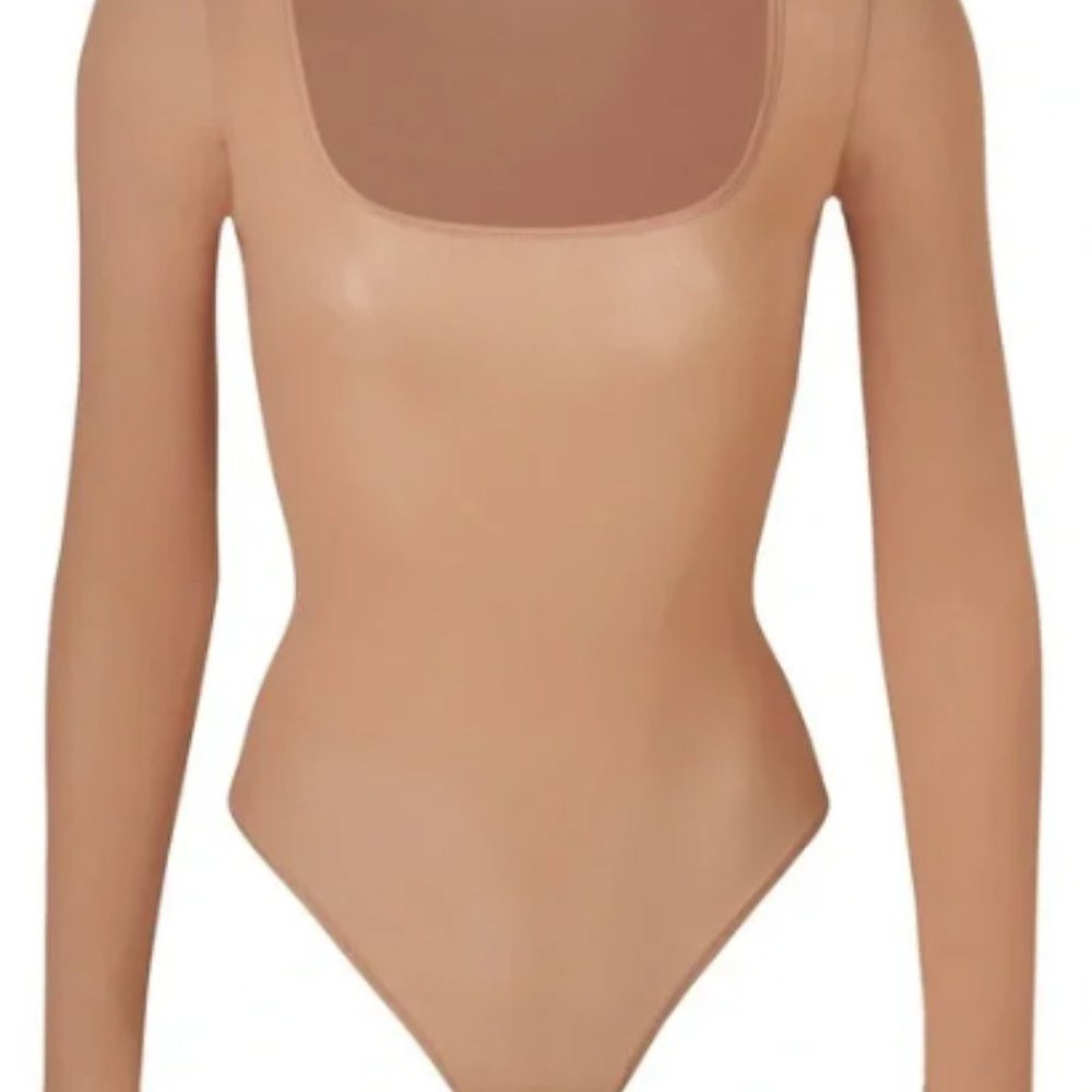 SKIMS (NWT) LIMITED EDITION Scoop Neck Jelly Sheer Thong Bodysuit